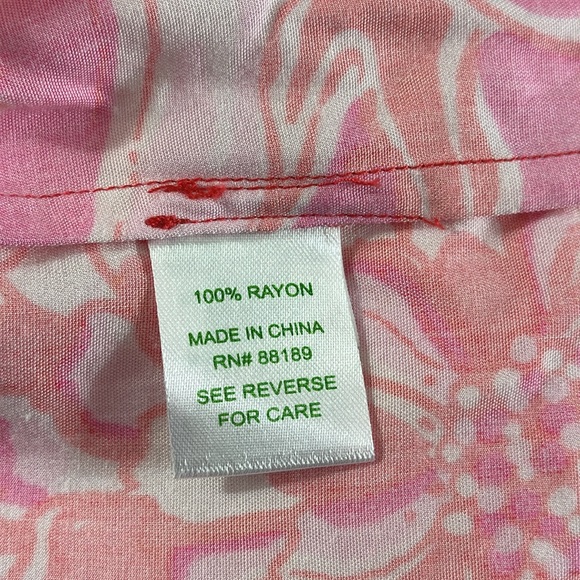 Lilly pulitzer Maya dress Womens Size XL Floral in tango Belted Rayon spring - Picture 10 of 11